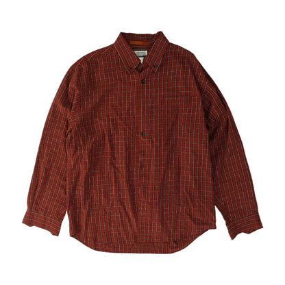 Red Plaid Long Sleeve Button Down
