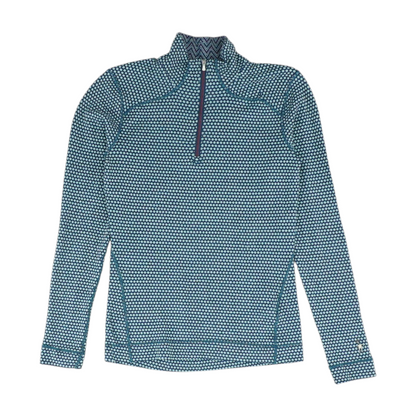 Blue Polka Dot 1/4 Zip Pullover