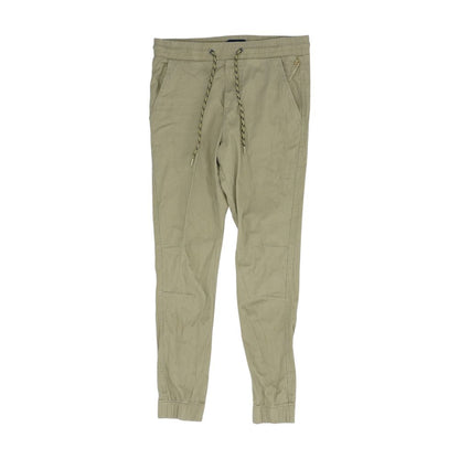 Tan Solid Casual Pants