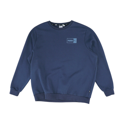 Navy Solid Sweatshirt Pullover