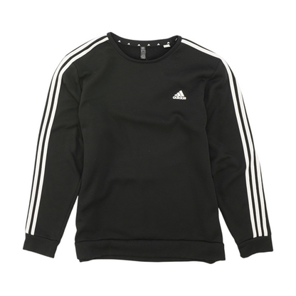 Black Solid Sweatshirt Pullover