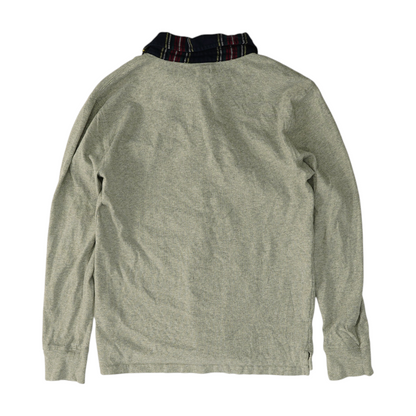 Gray Long Sleeve Polo