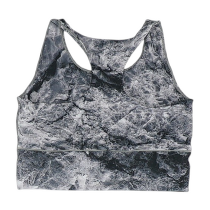 Gray Print Sports Bra