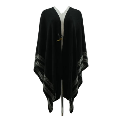 Black Striped Cape Sweater