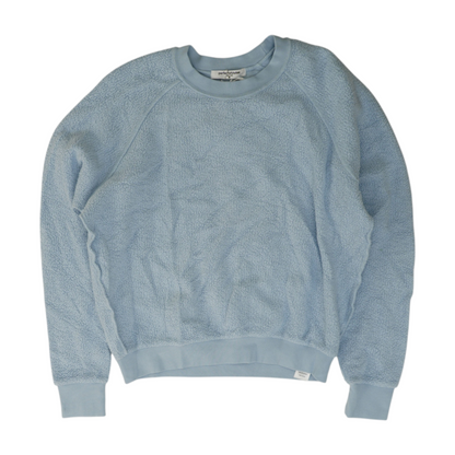 Blue Solid Sweatshirt Pullover