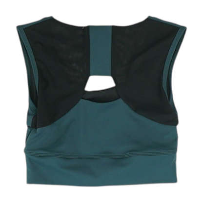 Green Color Block Sports Bra