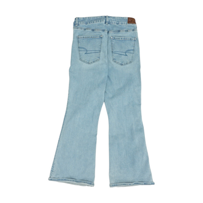 Blue Short Wide Leg Jeans