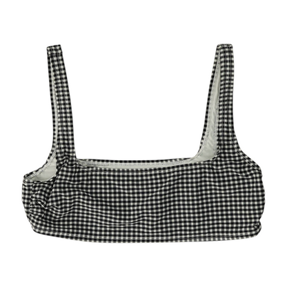 Black Check Swim Top