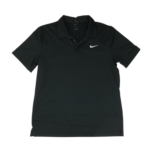 Black Solid Short Sleeve Polo