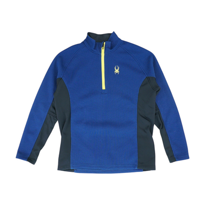 Blue Color Block 1/4 Zip Pullover