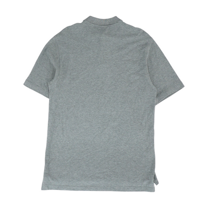 Gray Solid Short Sleeve Polo