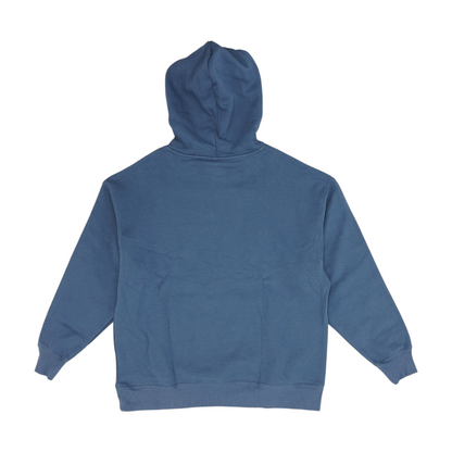 Blue Solid Hoodie Pullover