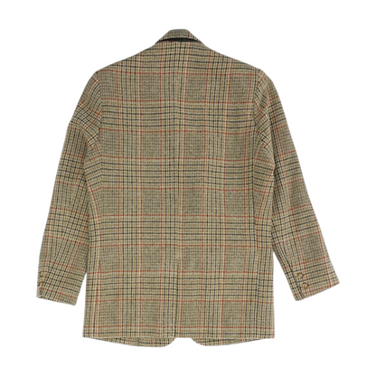 Beige Plaid Blazer