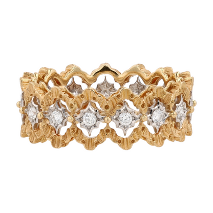 1/3 ctw 18K Two-Tone Gold Diamond Band Ring