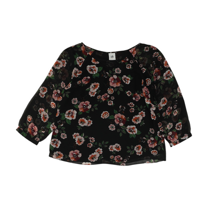 Black Floral Blouse
