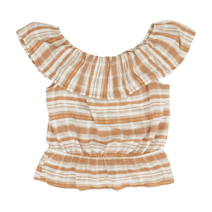 Brown Striped Blouse