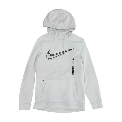 Gray Solid Hoodie Pullover