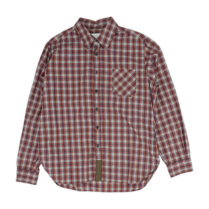 Brown Plaid Long Sleeve Button Down