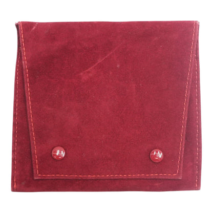 Red Suede Travel Jewelry Pouch