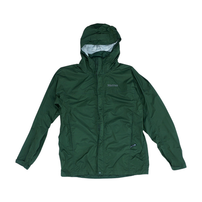 Green Solid Rain Jacket