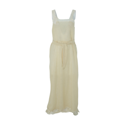 Vintage Beige Solid Nightgown