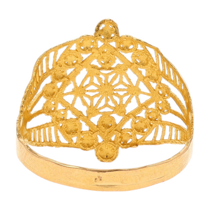 21K Yellow Gold Fashion Ring