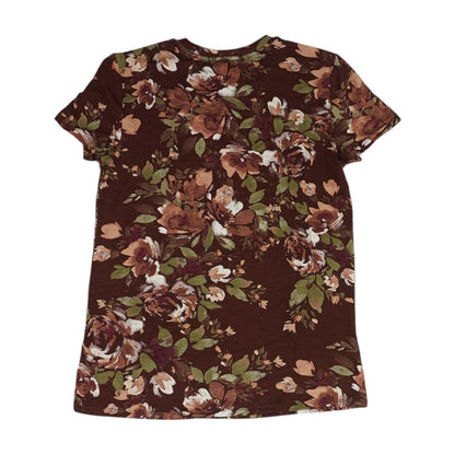 Maroon Floral Knit Top