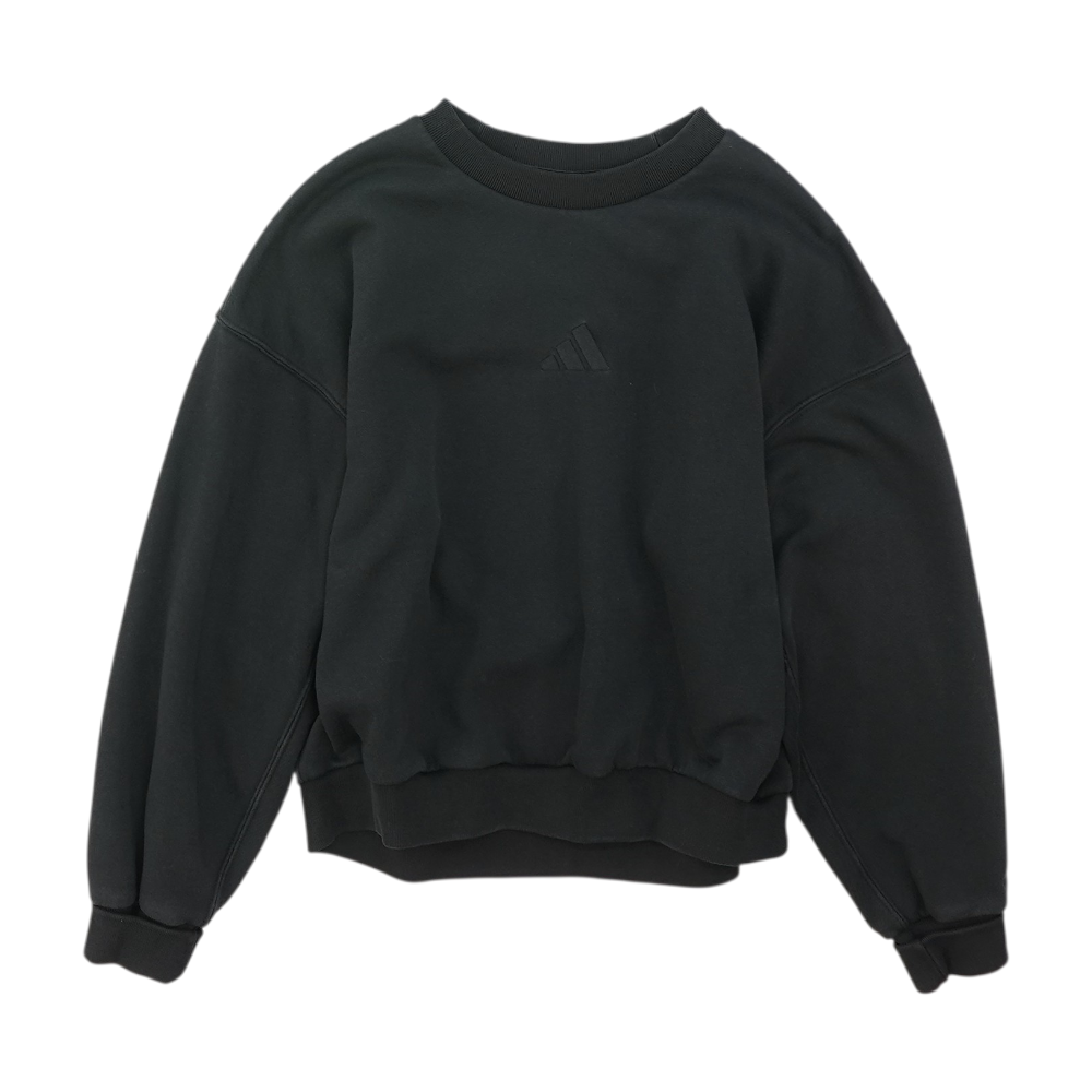 Black Solid Sweatshirt Pullover