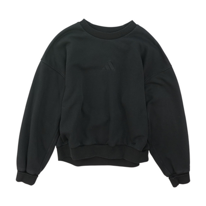 Black Solid Sweatshirt Pullover