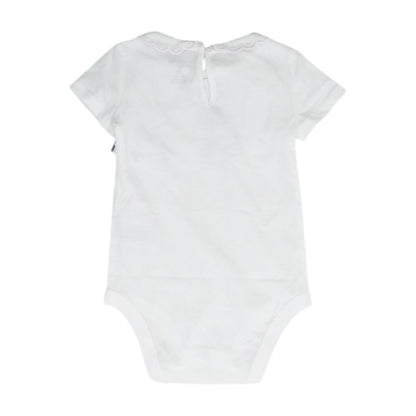 White Solid Short Sleeve Onesie
