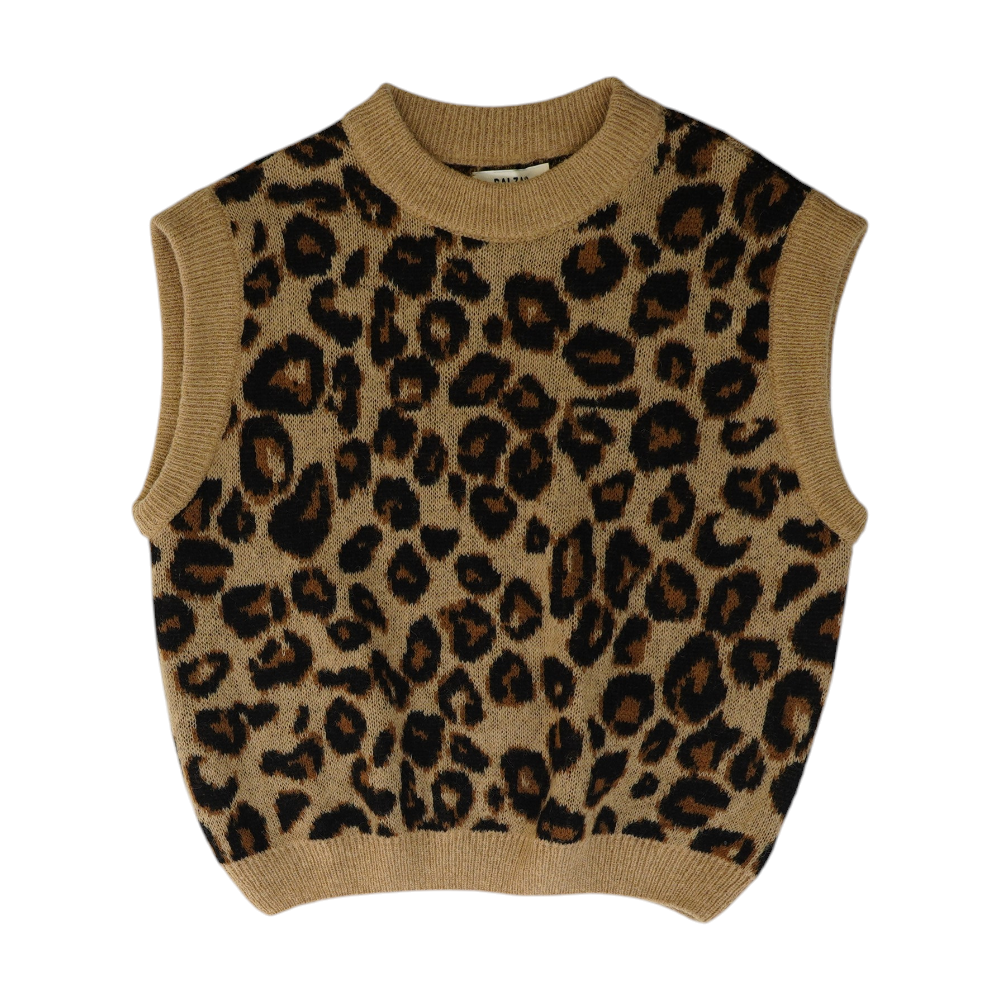 Tan Animal Print Pullover Sweater