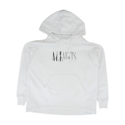 White Solid Hoodie Pullover