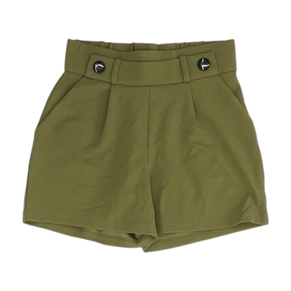 Green Solid Shorts