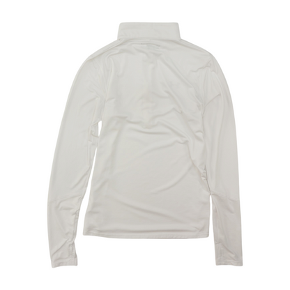 White Solid 1/4 Zip Pullover