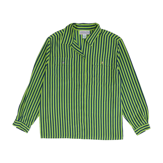 Green Plus Striped Button Down