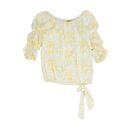 Beige Floral Blouse