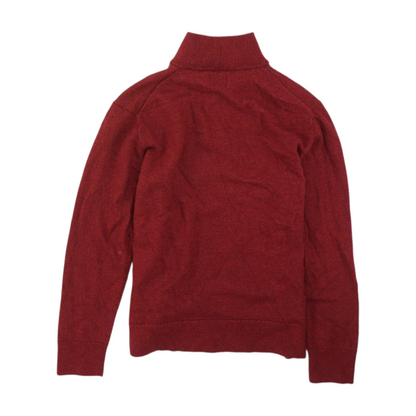 Maroon Solid 1/4 Zip Sweater