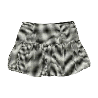 Black Check Mini Skirt
