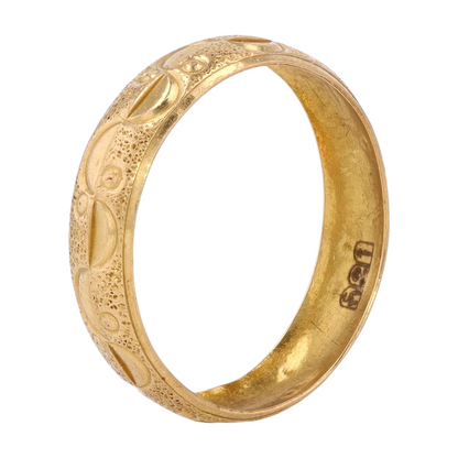 21K Yellow Gold Band Ring