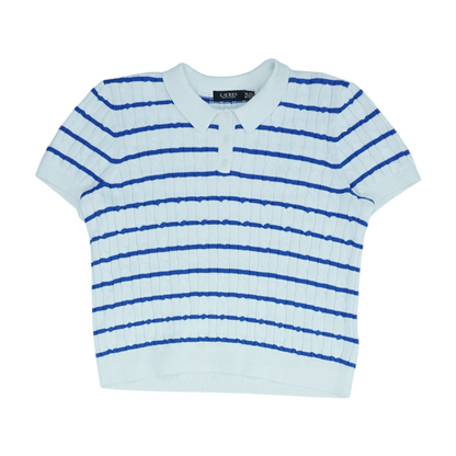 White Striped Pullover Sweater