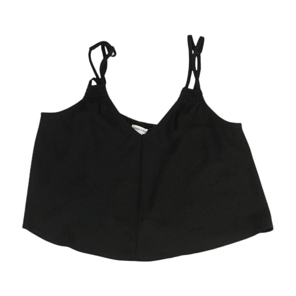 Black Solid Sleeveless Blouse