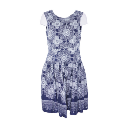 Navy Floral Midi Dress
