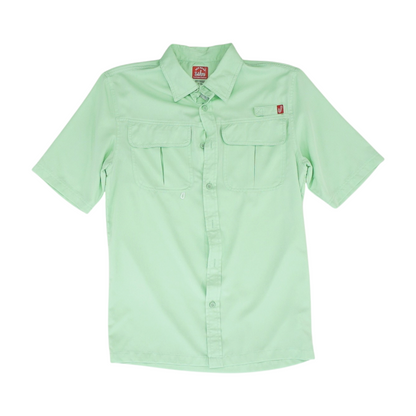 Green Solid Outdoor Button Down
