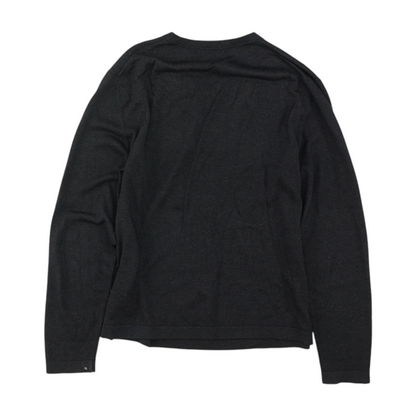 Gray Solid Pullover Sweater