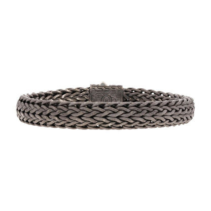 Dark Sterling Silver Chain Icon Bracelet