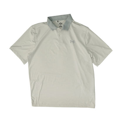 White Tall Striped Short Sleeve Polo