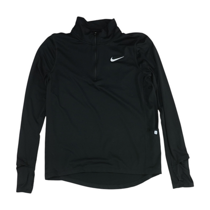 Black Solid 1/4 Zip Pullover