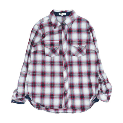 Red Petite Plaid Flannel Button Down