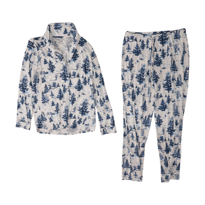 White Print Pajama Set