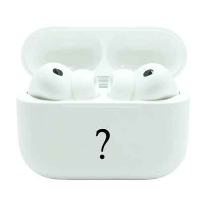 White AirPods Pro 3rd Gen Wireless Earbuds With Mystery Custom Case
